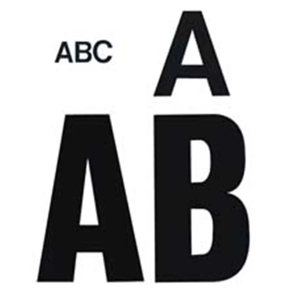 212 MAIN Helvetica Font Black Vinyl 2-in Self-Adhesive Numbers & Letters, 2" Height Office Measuring Supplies for Sign Labeling, Indoor/Outdoor Use, Height 2"