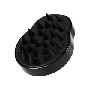 [RUBY VIBE CO] Root Refresh Scalp Massage Brush Soft Silicone Shampoo Brush for Deep Clean Dandruff Care Gourd-Shaped Handle Dual-Use Design