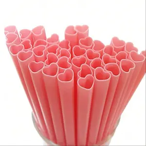 Heart Shaped Reusable Drinking Straws, 10/30pcs Reusable Plastic Straws, Suitable for Wedding Party Supplies, Drinking Supplies for Home Kitchen Party