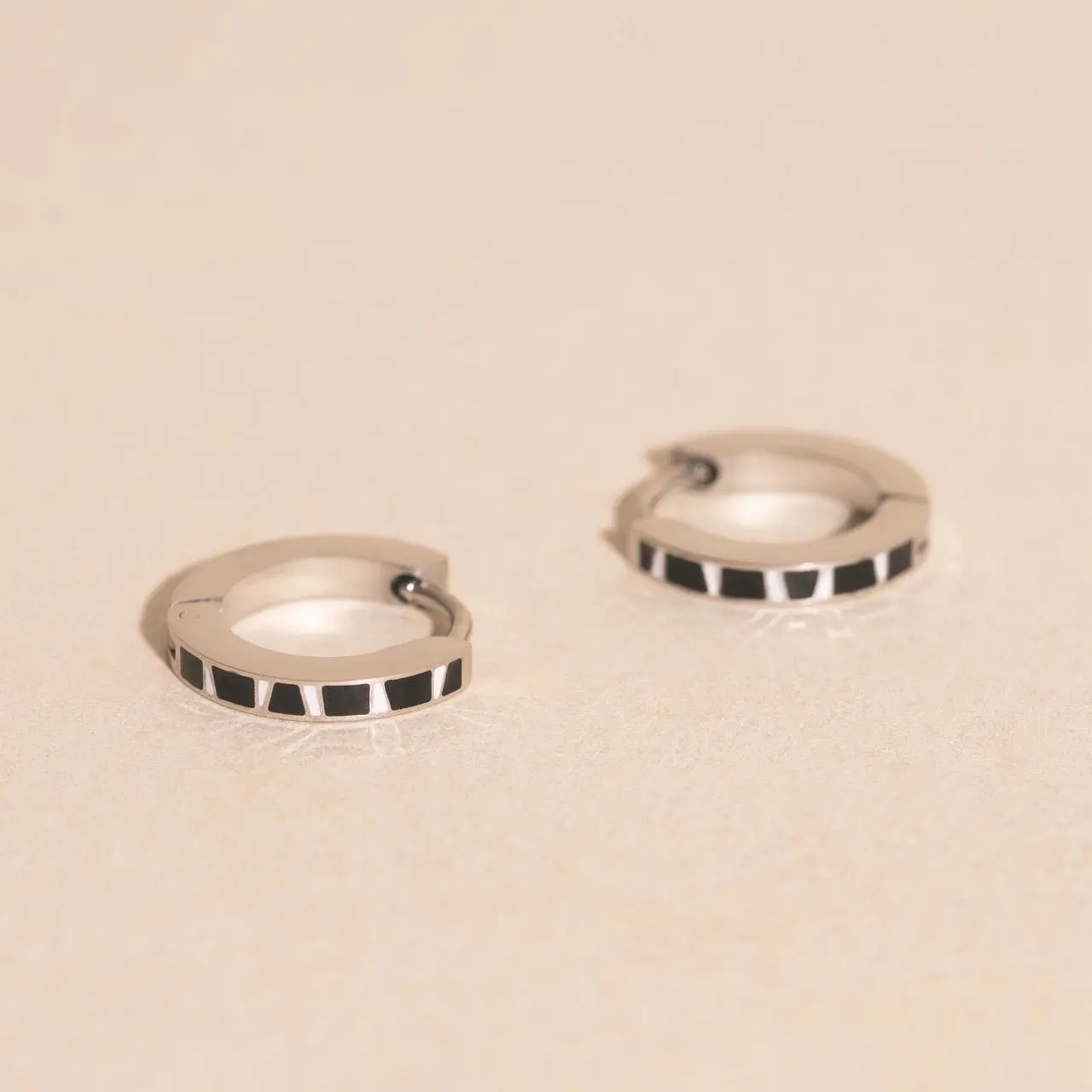 Zebra-print Huggie Hoop Earrings