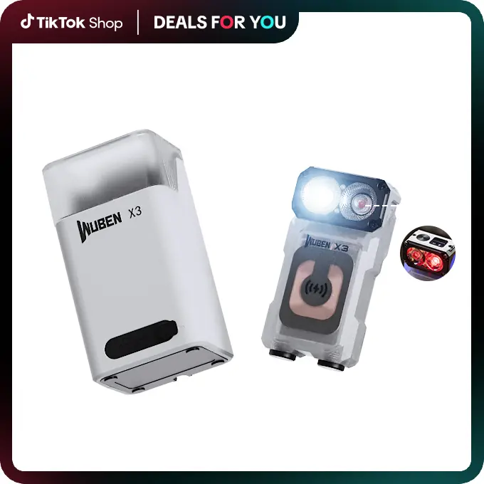 WUBEN X3 Premium Edition 2-in-1 RGB LED Flashlight - Mecha Owl Design, 700LM Super Bright Light, Wireless Charger, Portable Charging Dock, Magnetic Power Bank, Rechargeable Batteries, Outdoor Use for Adults Home Improvement Professional Lighting, Led Ligh