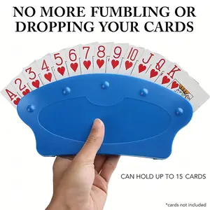 Hands-Free Playing Card Holder for Kids & Seniors, Ideal for Poker Parties & Family Games, Durable Plastic Design for Easy Use