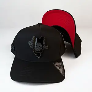 Durango Mexico Hats Black & Red SnapBack with Logo and Patch, Adjustable Fit