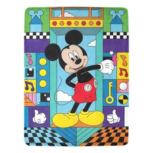 DISNEY CLASSIC Mickey Mouse Throw Blanket, All Seasons Flannel Blanket Soft Warm Blankets For Couch Sofa Bed Camping Travel