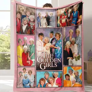 The Golden Girls Blanket | Blanche Sophia Dorothy Rose Stay Golden Blanket | American Sitcom Throw Blanket for Bed Couch Sofa,Christmas Gifts Birthday Gifts