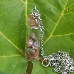 Chaos Necklace for Adults - Unique Design with Glass Vial Pendant and Chain Jewelry