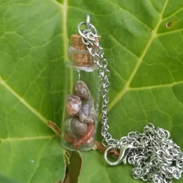 Chaos Necklace for Adults - Unique Design with Glass Vial Pendant and Chain Jewelry