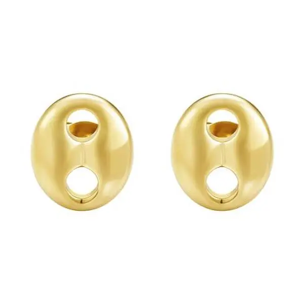 Stately Steel Stainless Steel Coffee Bean Earrings