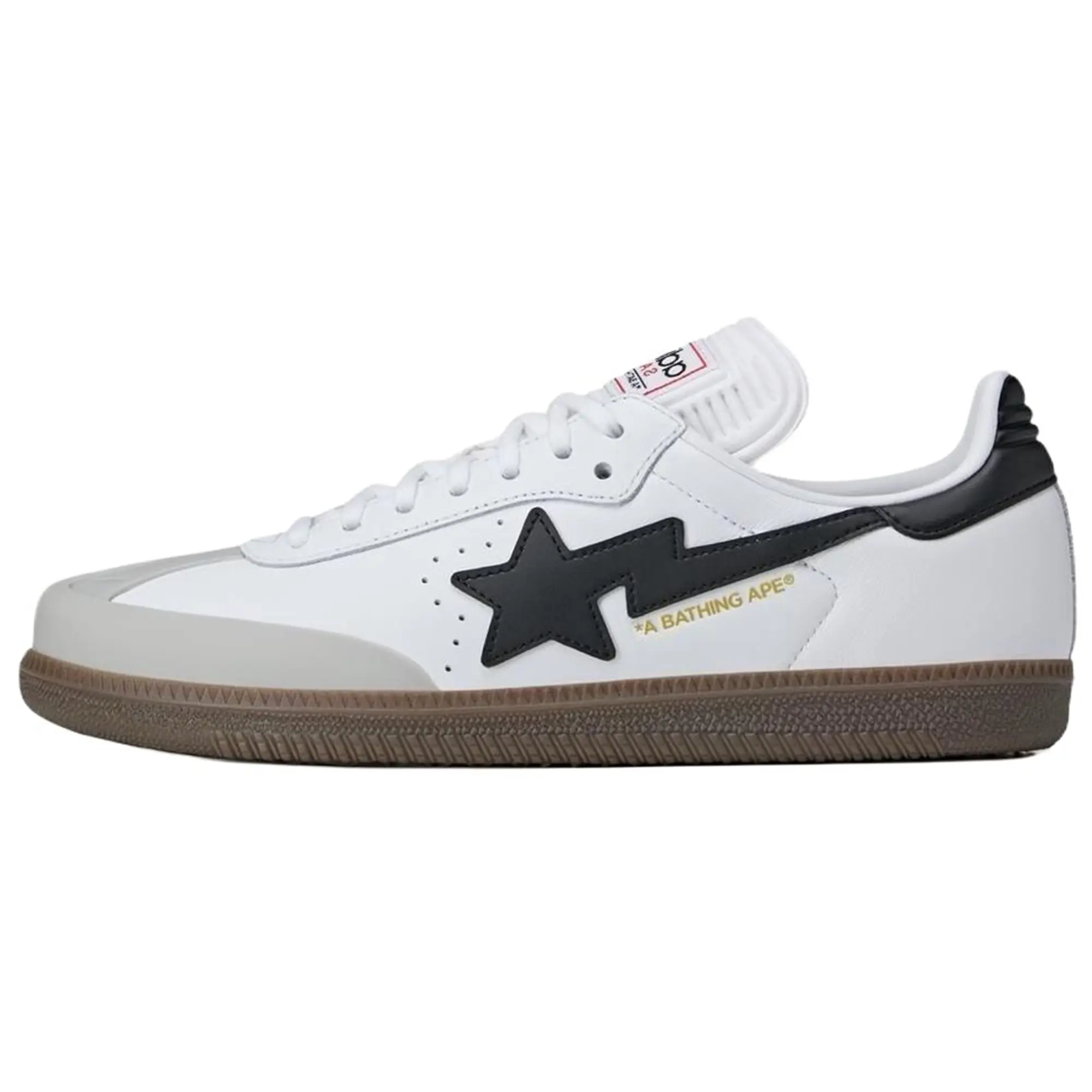 Men's Adidas Originals x Bape Collab Samba Closed Low Top No Heel Sneaker - New Round-Toe Athletic Casual Trainer, All-Season Stylish Footwear, JR9245