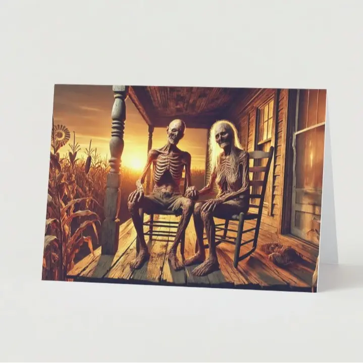 Horror Valentine's Day Card Set of 5 - Growing Old Together Through Every Decay valentines  day