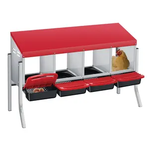 Chicken Nesting Boxes with Cleanable Pull-Out Trays, Roll Away Nesting Box for Laying Eggs, Easy Egg Collection,Cleanable Pull Out Hen Roosting Boxes