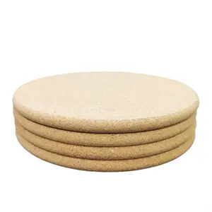FixtureDisplays® 4PK 7.1 X 0.4" Round Cork Placemats for Kitchen, Rustic Natural Placemats, Non-Slip Trivet Heat Holder for Hot Dishes 22012-4PK