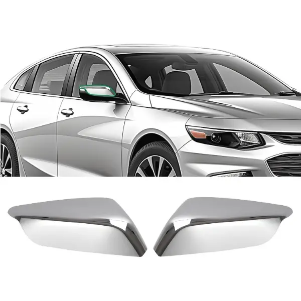 1 Pair Car Side Door Rearview Mirror Cover Cap Molding Trim Replacement