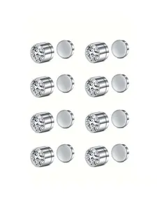 2-8Pcs Magnetic Nose Stud, Stainless Steel Fake Nose Rings for Women & Men, Faux Lip Septum Nose Ring Set, No Piercing Body Jewelry, Non Piercing Jewelry