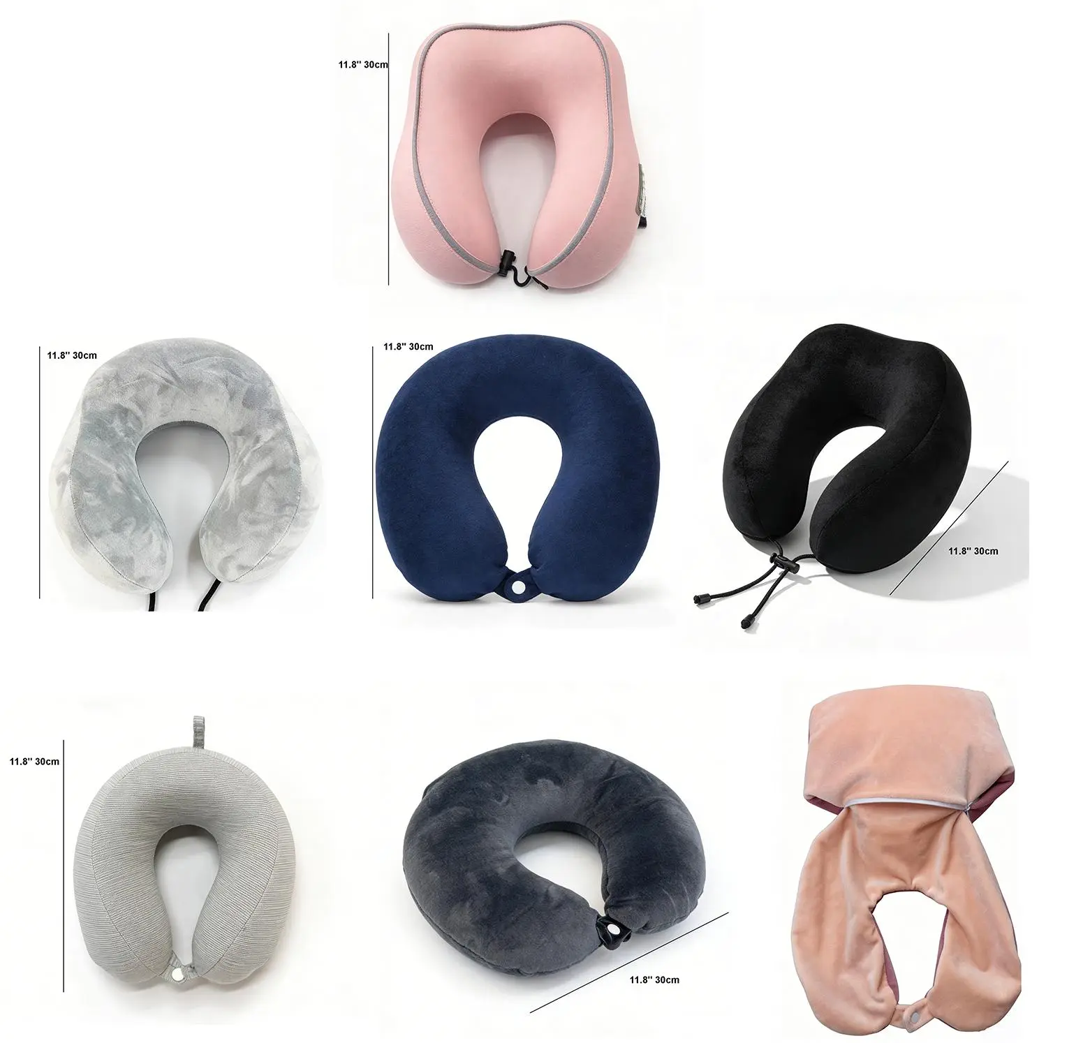 6Pcs Multi-style U-Shaped Memory Foam Travel Pillow, Soft Airplane Neck Pillow for Resting on Flights, Road Trips & Naps sport