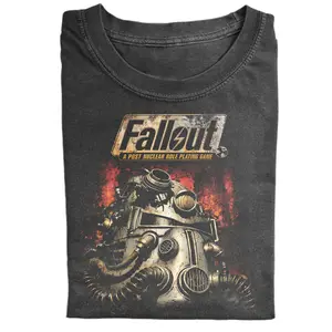 Vintage Fallout T51 Power Armor Shirt, Post Nuclear Robot Helmet Graphic Tee, Retro Wasteland Gamer Shirt, Video Game Fan Apparel, Comfort Colors Shirt, Gift for Men, Gift for Women