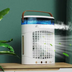 New Mini Mist Fan Portable Desktop Humidifier, Adjustable 3-Speed Wind, Strong Airflow, Home Use, Five-Hole Nebulizer, Compact Design, Portable Misting Fan