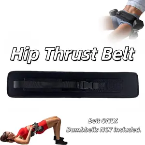 Dumbbell Hip Thrust Belt, Portable Glute Bridge Weight Training Belt for Booty Workout, Thickened Padding Home Gym Fitness Accessories, Adjustable Strap for Men and Women