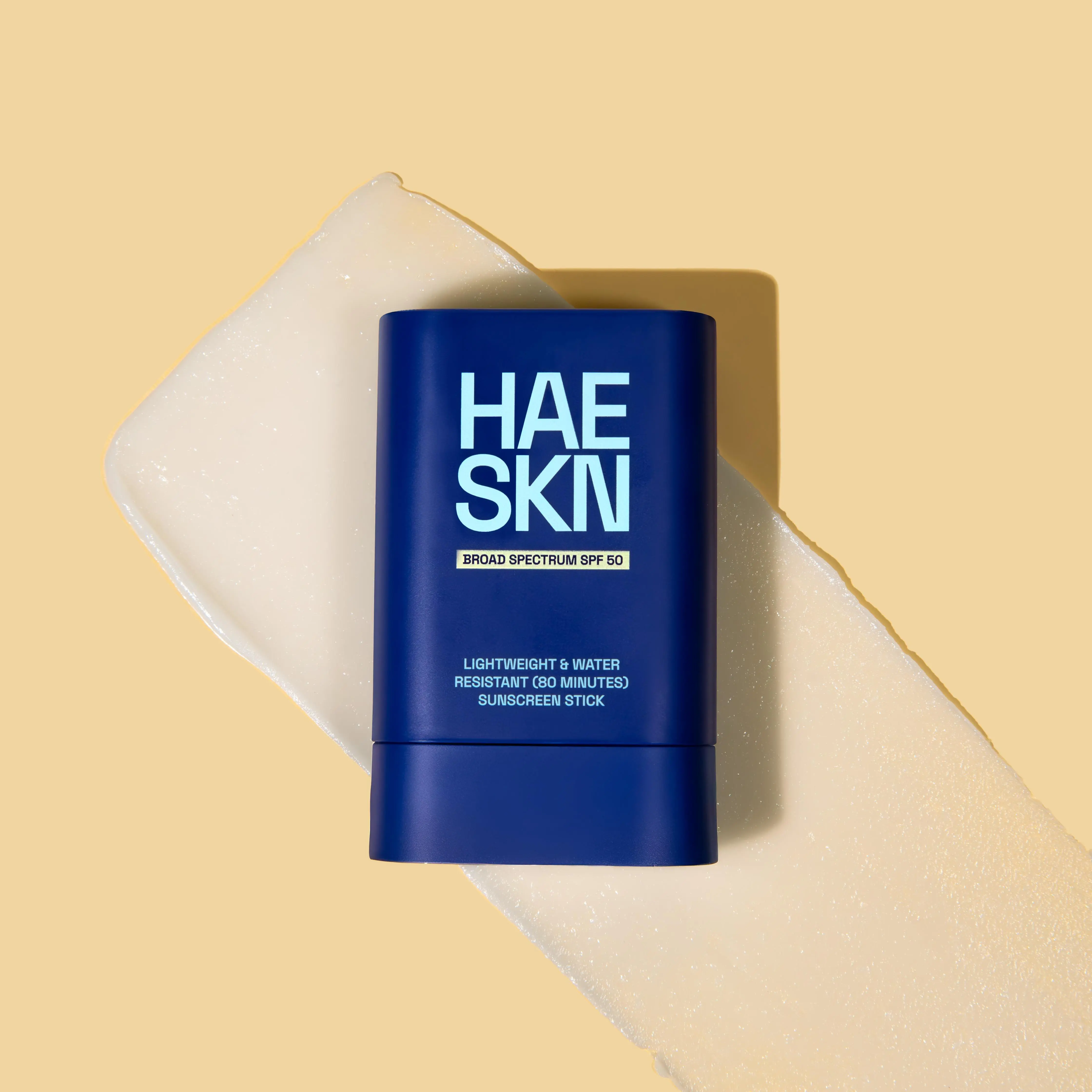 HAESKN Facial Sunscreen Stick- Korean Skincare, Broad Spectrum SPF 50 UV Protection for All Skin Types, 80-Minute Water Resistant, Lightweight Non-Greasy for Daily & Outdoor Use