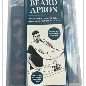Beard Shaving Apron, Beard Shaving Apron, Creative Wall Mirror Suction Haircut Wrap Cape, Beard Shaving Apron, Professional Hair Cape, Men