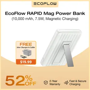 【Exclusive TikTok Gift】ECOFLOW RAPID Mag Power Bank (5k&10mAh, Magnetic Charging), Wireless Portable Charger, 20W Charging /USB-C, 20W Recharging, Compatible for iPhone 17/16/15/14/13/12 Series, AirPods /Wireless Charging Case Rechargeable Battery Pack
