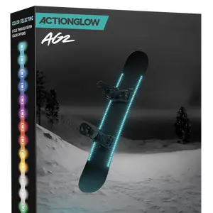 LED Snowboard Lighting System - ActionGlow (AG2) | 7 Color Modes, 100% Waterproof, Super Bright, Visible from Over a Half Mile, Easy 5 Minute Install