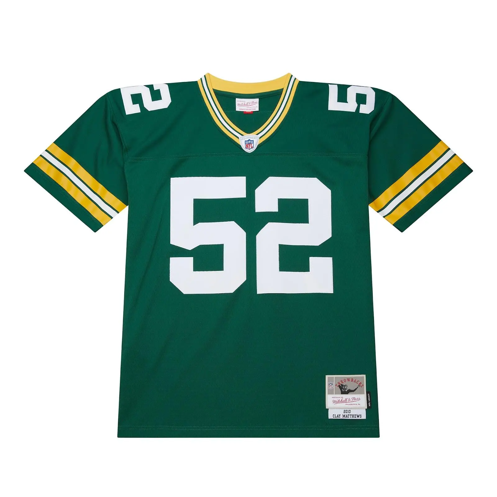 Clay Matthews Green Bay Packers 2010 Green Legacy Jersey NFL Throwback Mitchell & Ness