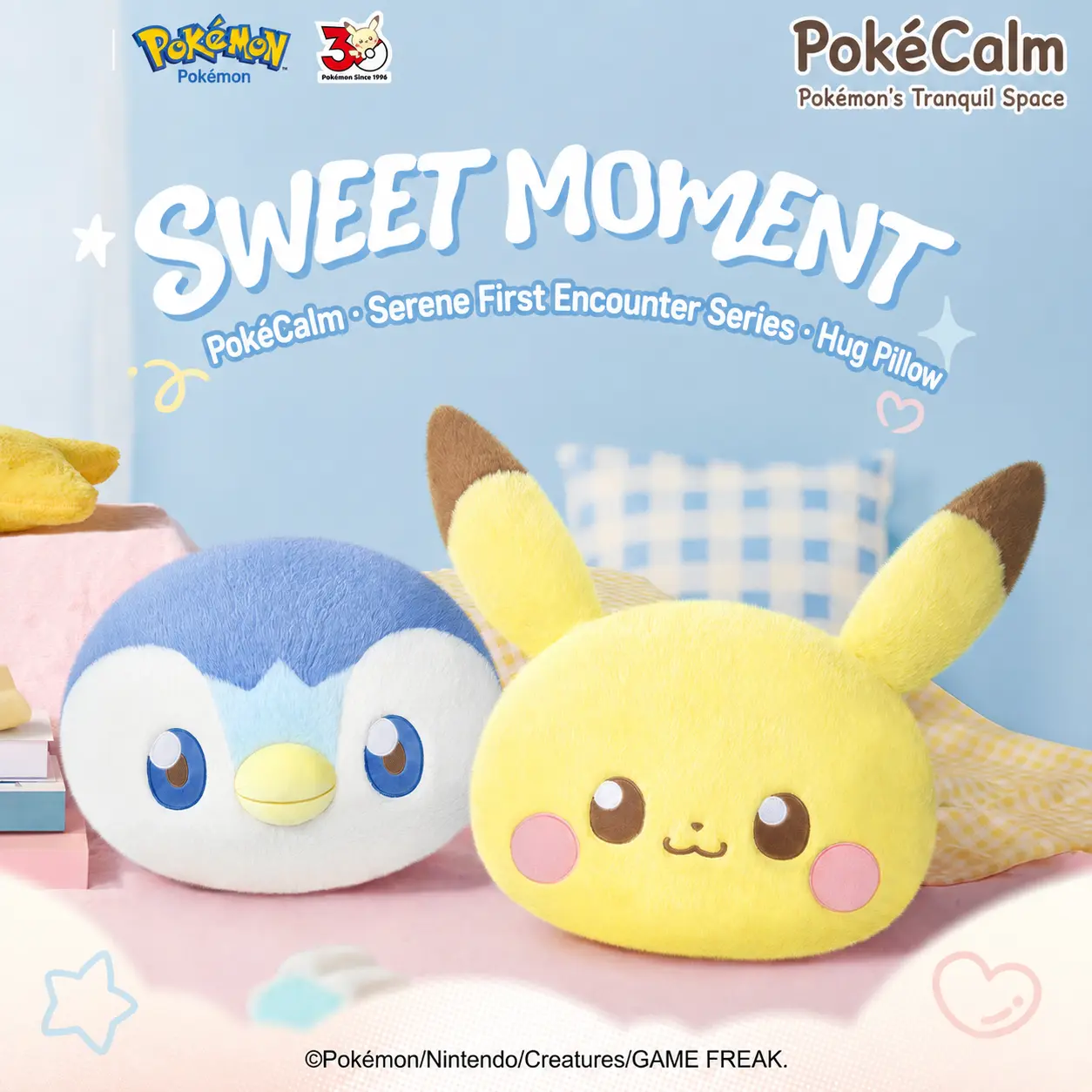 Baoketian - Serene First Encounter Series Hug Pillow, Soft Fluffy Cushion, Cute Home Decor & Warm Gift, Back To School