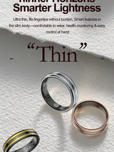 Thin touch Smart Ring Health Monitor Smartring Outdoor Waterproof Ring Heart Rate Body Temperature Monitoring Sports rings