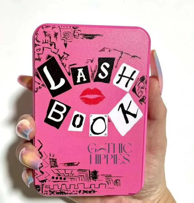Gothic Hippies Burn Book Lash Sets with Eyelet Cover Featuring "LASH BOOK" Text and Lashes - Eyelashes