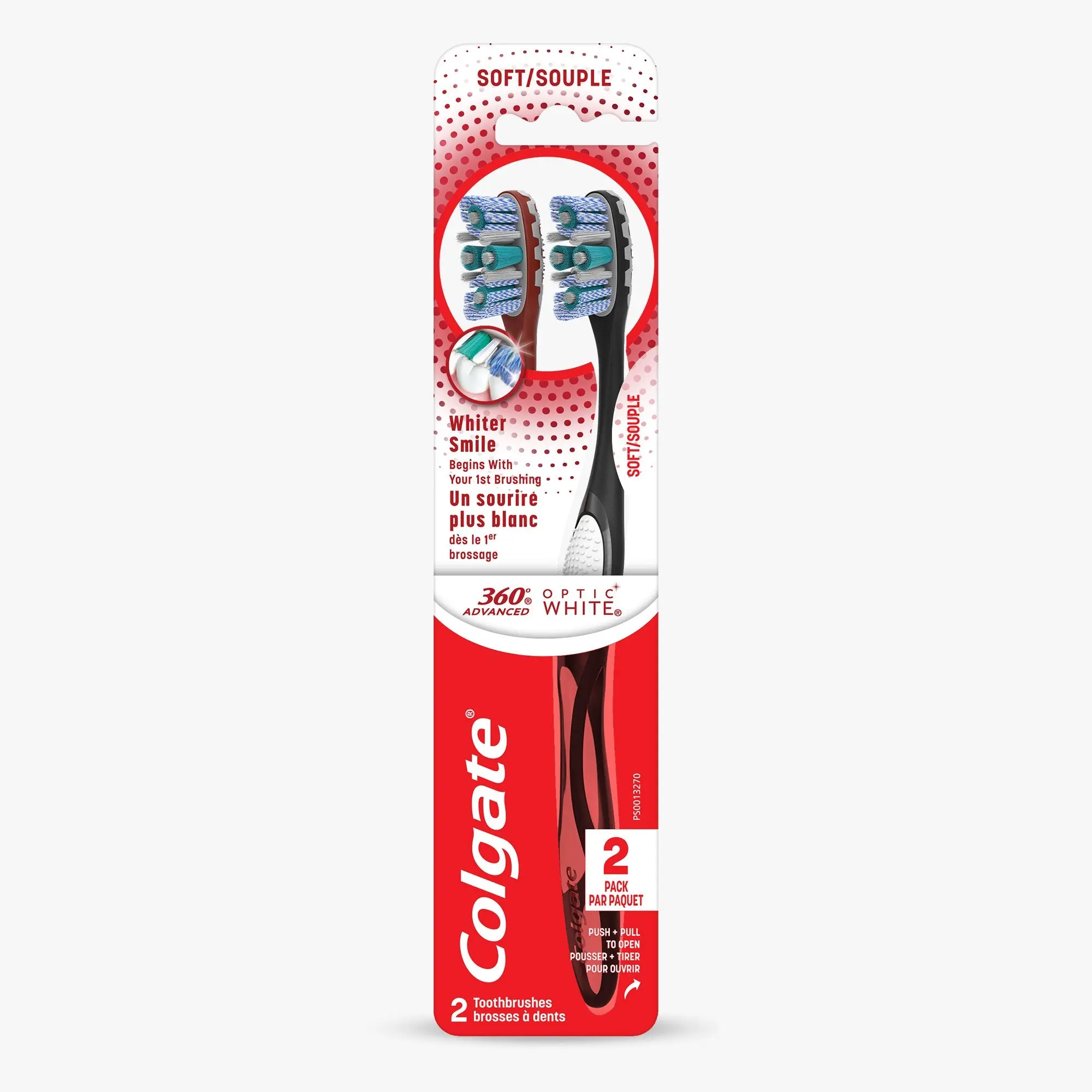 Colgate 360 Optic White Advanced Soft Manual Toothbrush, 2 Pack Colgate 360 Optic White Advanced Soft Manual Toothbrush, 2 Pack