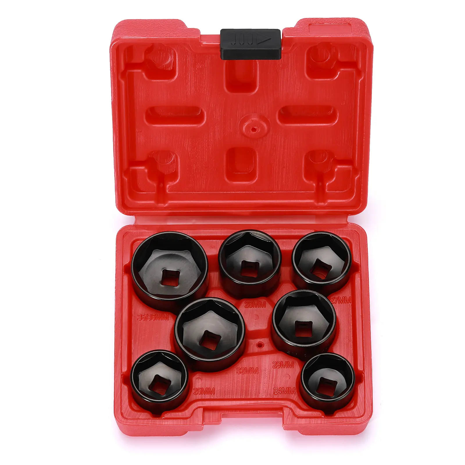 CASOMAN 7-Piece 3/8" Drive Low Profile Oil Filter Cap Wrench Socket Set - 24mm-36mm CR-V Steel Automotive Repair Tool for Mechanics, Cap Removal, Mercedes-Benz, Ford | Work Tools, CR-V Spanners & Wrenches