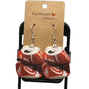 Soda Can Earrings - Quirky Design, Lightweight & Stylish, Perfect for Any Occasion