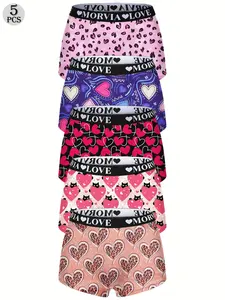 5-Pack Women's Paisley Pattern Underwear Set, Intimates, Fitted Design, Soft & Comfy Fabric, Ideal for Daily Use, Perfect Gift Choice, Printed Panties, Casual Soft Panty
