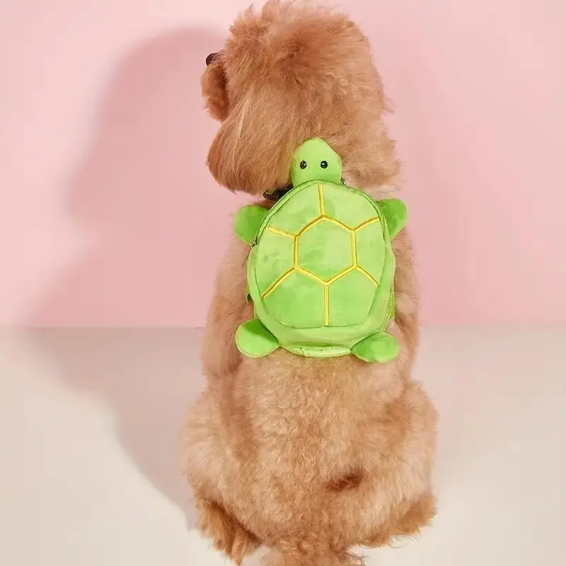 Cute Turtle Design Backpack for Carrying Pets Stuff & Snacks, Lovely Dogs Backpack for Outing Hiking Travelling, Pet Going Out Traction Chest Back Bag