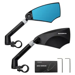 ROCKBROS 360° Adjustable Handlebar Bike Mirror with Anti-Glare Glass