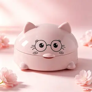 Cartoon Soap Dish with Lid, Portable Bathroom Draining Soap Tray, Creative Kids Soap Holder, Cute Soap Rack for Sink