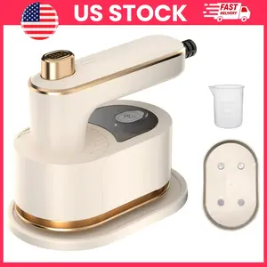 Mini Travel Steam Iron & Handheld Clothes Steamer | 2-in-1 Portable Lightweight Garment Wrinkle Remover with Quick Heat-Up, Non-Stick Soleplate & 150ml Water Tank | Foldable Travel Iron for Home, Dorm, Sewing, and Office Use | Travel Essentials