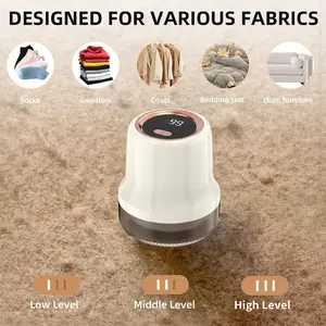 Electric Fabric Shaver Portable Hair Remover, Mite Removal,rechargeable, LED digital display, 6-blade blade, 3 speeds,  suitable for clothes, sweaters, sheets, sofa
