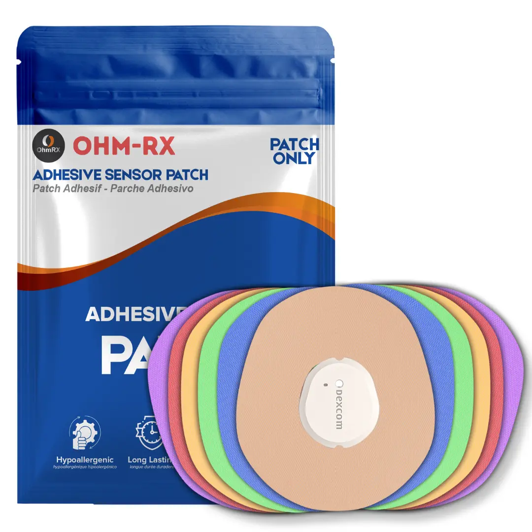 OhmRx Dexcom G7 Adhesive Patches – Waterproof, Hypoallergenic, 25‑Pack