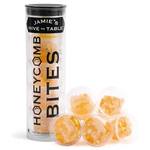 Jamie’s Hive To Table 100% Raw Honeycomb Bites, 3.3 Oz, 5 Bites – Pure Honeycomb Straight from the Hive – Made in USA, Product of Georgia – No Additives or Preservatives, Non-GMO