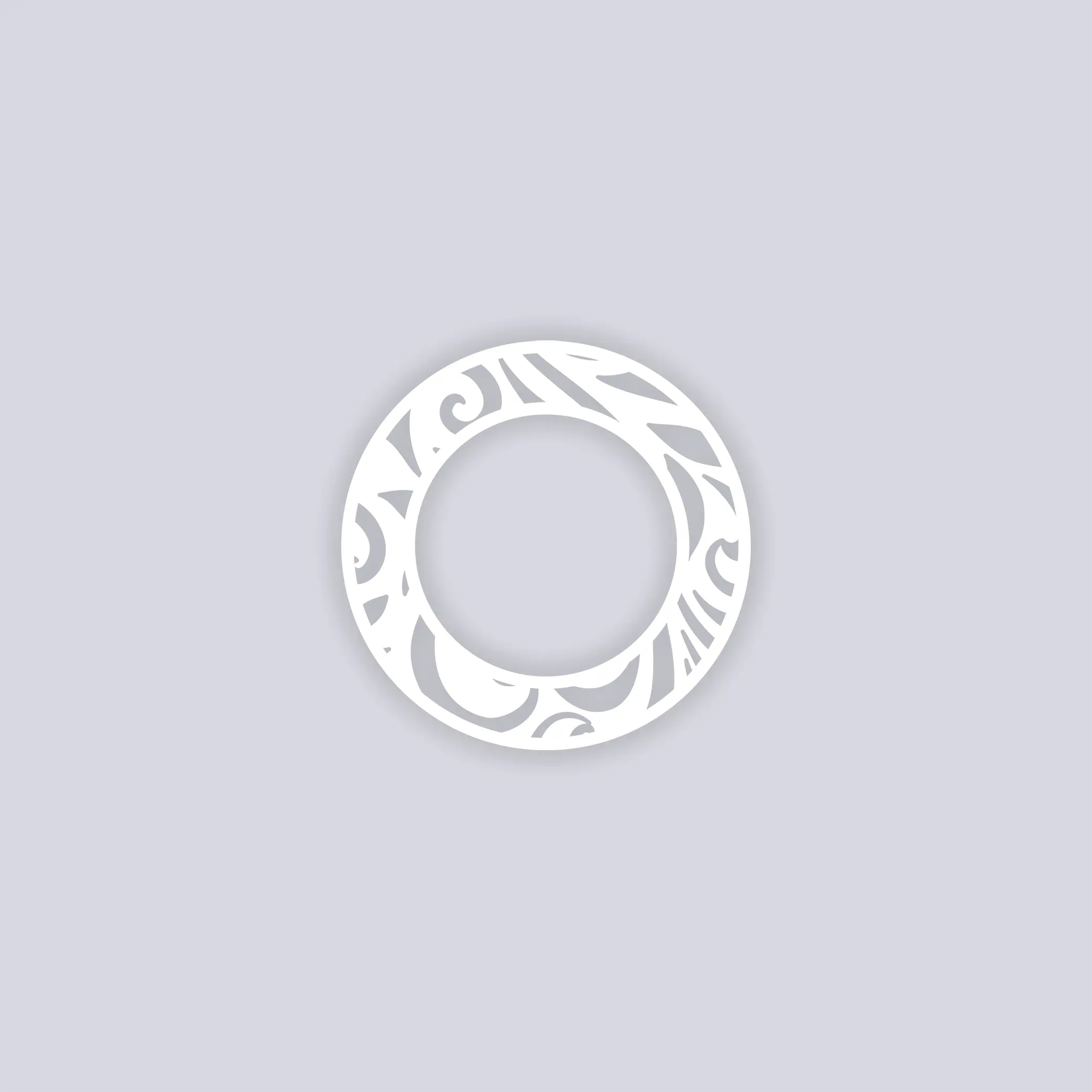 Scrolls Circle Rim Clay Stencil