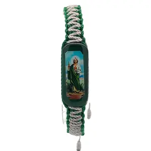 St Jude Reversible Green Gray Bracelet