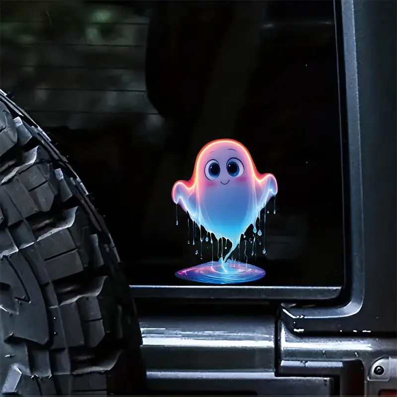 Luminous Ghost Pattern Car Sticker, Waterproof Car Decal, Car Exterior Decoration Accessories, Car Decorative Sticker for Car, Truck, Laptop, Glass Door, Decal for Cars