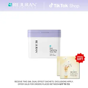 REJURAN Pore Tightening Toner Pad, PDRx 3% with DOT c-PDRN – Exfoliating Pads with AHA BHA PHA for Daily Pore Cleansing, Oil-Moisture Balance & Cooling Care, Smoother-Looking Skin, Korean Skincare