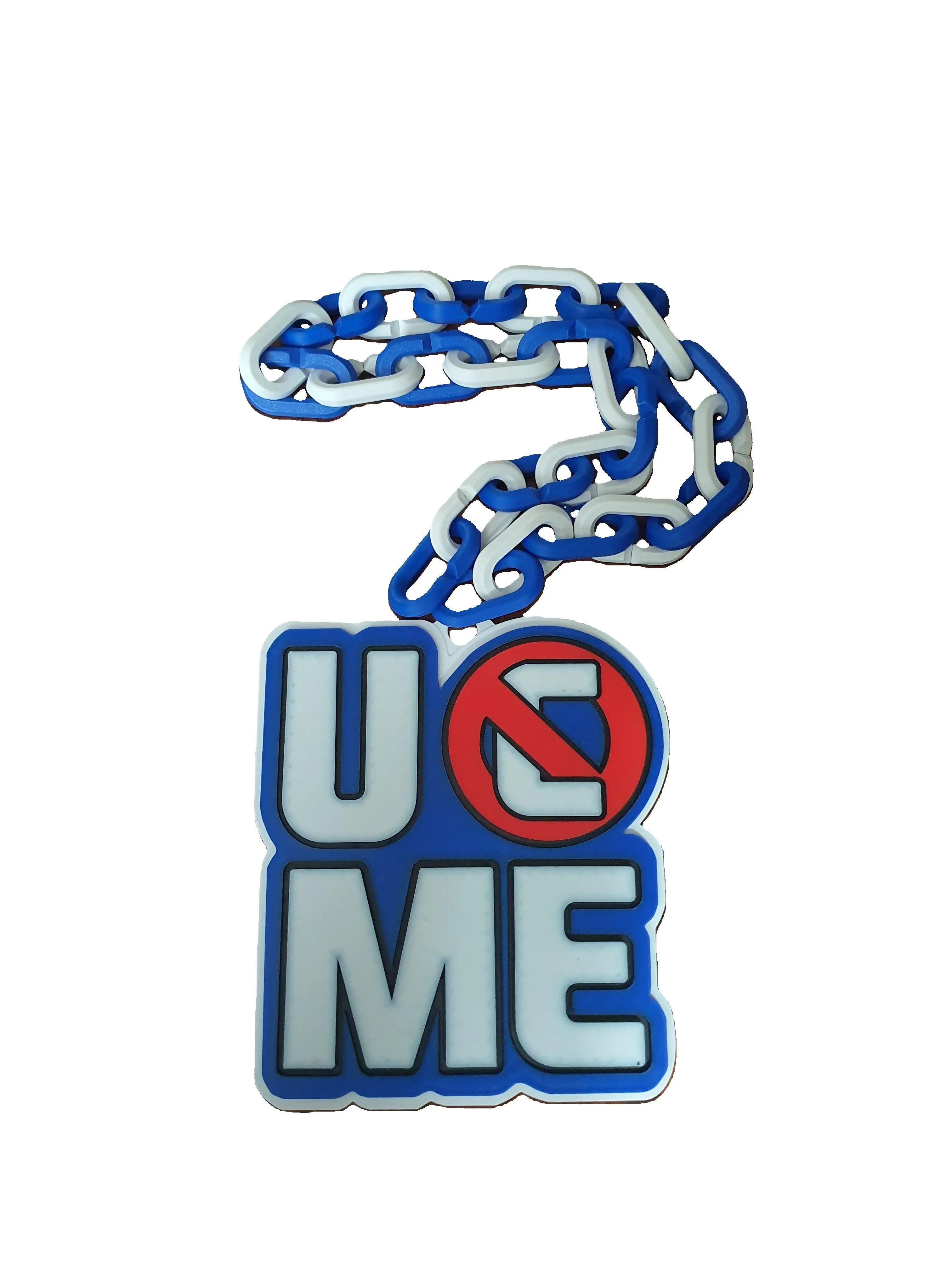 John Cena WWE Pendant Necklace with 15-Inch Chain, Red-White-Blue Design, Respect Theme, Great for Collectors, Ideal Collectors' Gifts, No Warning Applicable