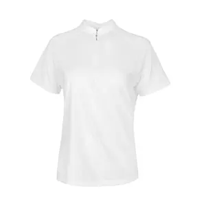 PAGE and TUTTLE Womens Page And Tuttle Dot Texture Jersey Short Sleeve Golf Golf Casual Casual - White
