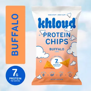 Buffalo Khloud Protein Chips by Khloe Kardashian | 7g of Protein Per Serving | No Seed Oils | Gluten-Free | Available in 4pk or 12pk