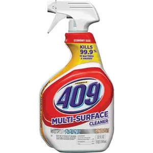212 MAIN Clorox CLO31220 32 oz Formula 409 Multi-Surface Cleaner Spray - White & Red Stainless Steel Container, Household Mold Remover for Outdoor Use