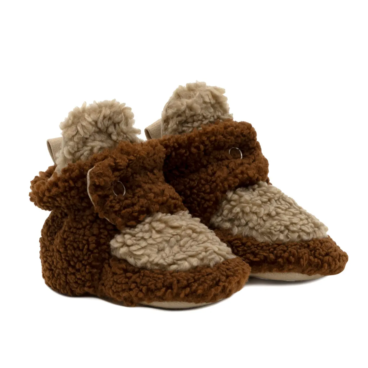 Cozy Shein Snap Booties Camel Brown